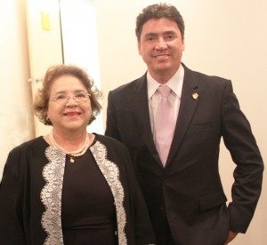 Senador Wilder Morais e a desembargadora Elza Cândica da Silveira na comemoração dos 70 anos da CLT